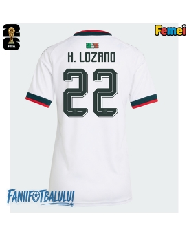 Mexic Hirving Lozano #22 Echipament de Fotbal Replică Mondial 2026 Femei Deplasare
